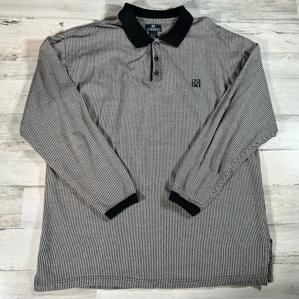 Vintage Givenchy Activewear Men’s Long Sleeve Polo Shirt Golf Size Large